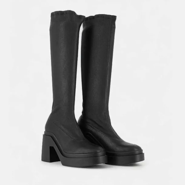 Women NALINI Stretch Black Clergerie Boots and High Boots