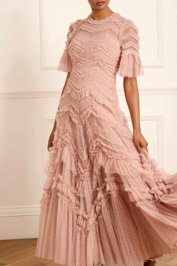 Women Needle and Thread Elia Short Sleeve Gown Pink