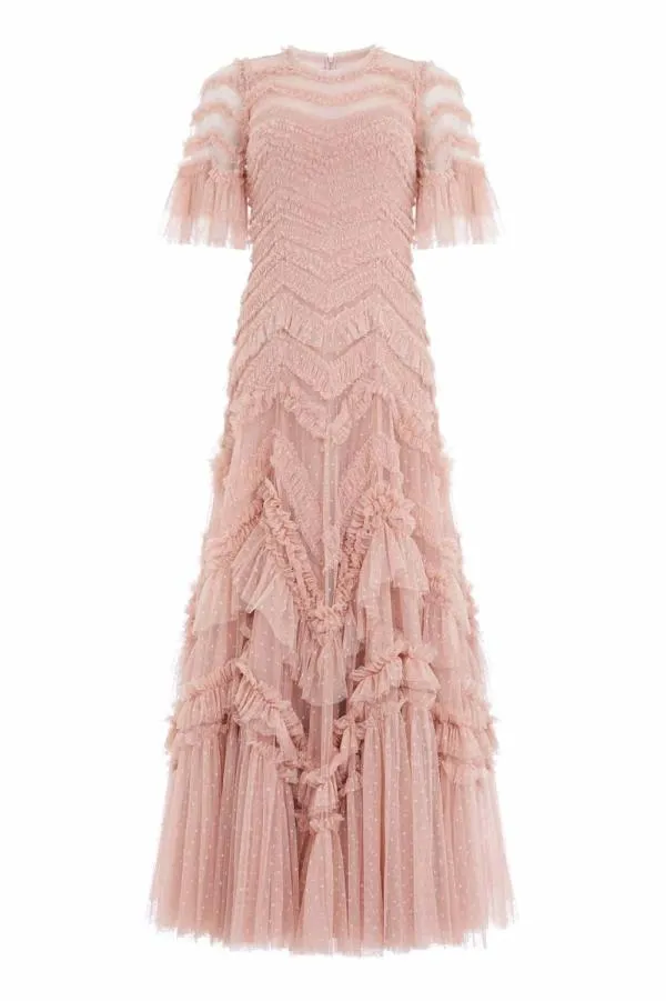 Women Needle and Thread Elia Short Sleeve Gown Pink Women Needle and Thread Elia Short Sleeve Gown Pink