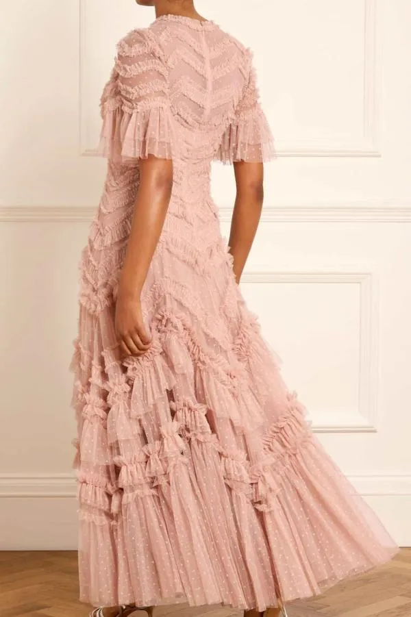 Women Needle and Thread Elia Short Sleeve Gown Pink Women Needle and Thread Elia Short Sleeve Gown Pink