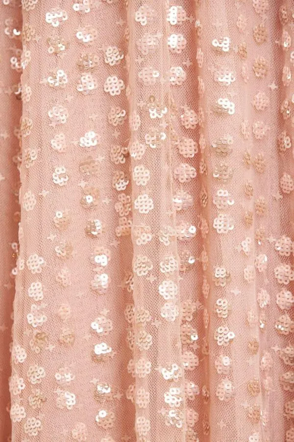 Women Needle and Thread Raindrop Long Sleeve Ankle Gown Beige Women Needle and Thread Raindrop Long Sleeve Ankle Gown Beige