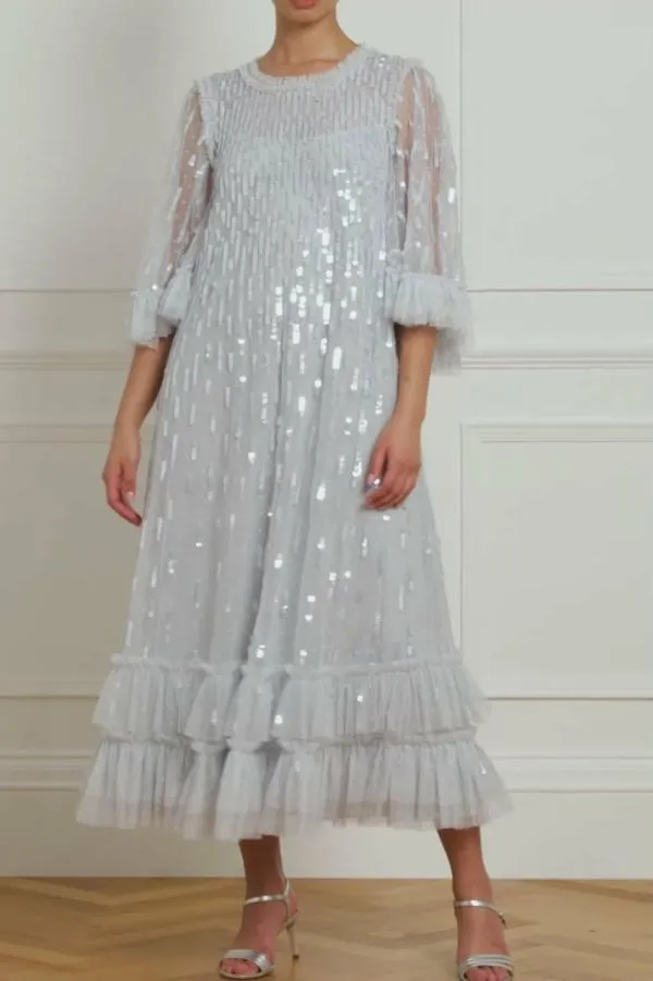 Women Needle and Thread Sequin Dash Ballerina Dress Blue Women Needle and Thread Sequin Dash Ballerina Dress Blue