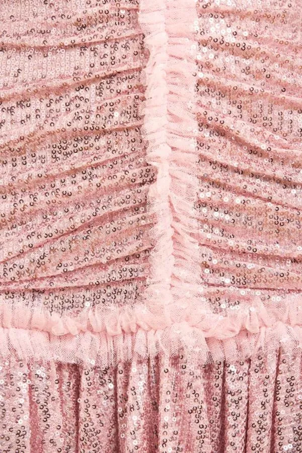 Women Needle and Thread Starlight Short Sleeve Micro Mini Dress Pink