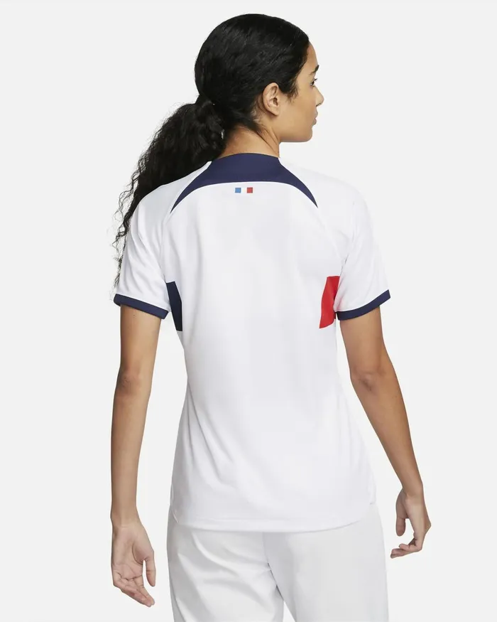Women Nike All Clothing Paris SaintGermain 202324 Stadium Away Whitemidnight Navymidnight Navy