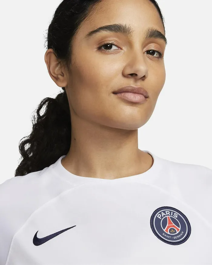 Women Nike All Clothing Paris SaintGermain 202324 Stadium Away Whitemidnight Navymidnight Navy