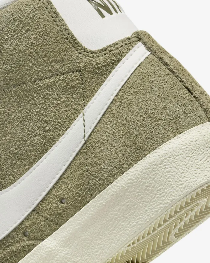 Women Nike All Shoes Blazer Mid 03977 Vintage Medium Olivecoconut Milkblacksail