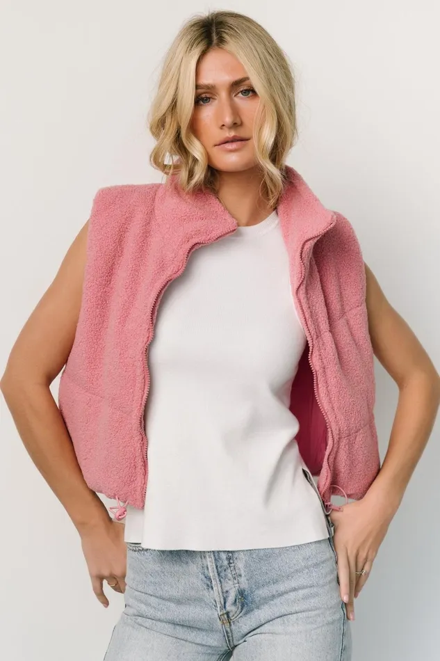 Women Outerwear Baltic Born Glenwood Zip Vest Pink Women Outerwear Baltic Born Glenwood Zip Vest Pink
