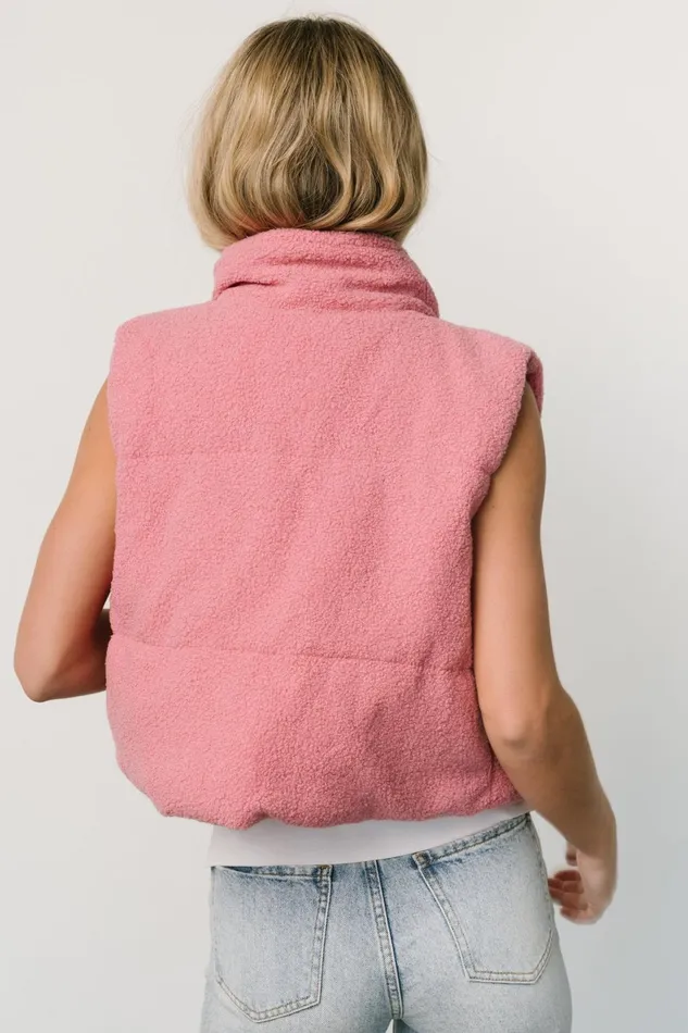 Women Outerwear Baltic Born Glenwood Zip Vest Pink Women Outerwear Baltic Born Glenwood Zip Vest Pink