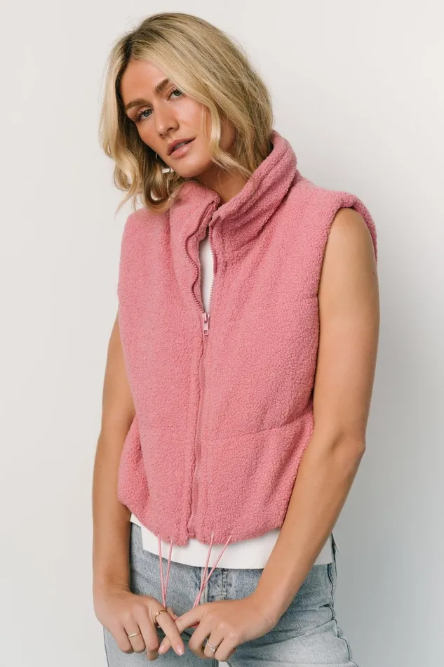 Women Outerwear Baltic Born Glenwood Zip Vest Pink Women Outerwear Baltic Born Glenwood Zip Vest Pink