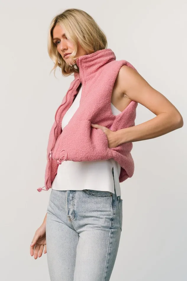 Women Outerwear Baltic Born Glenwood Zip Vest Pink Women Outerwear Baltic Born Glenwood Zip Vest Pink