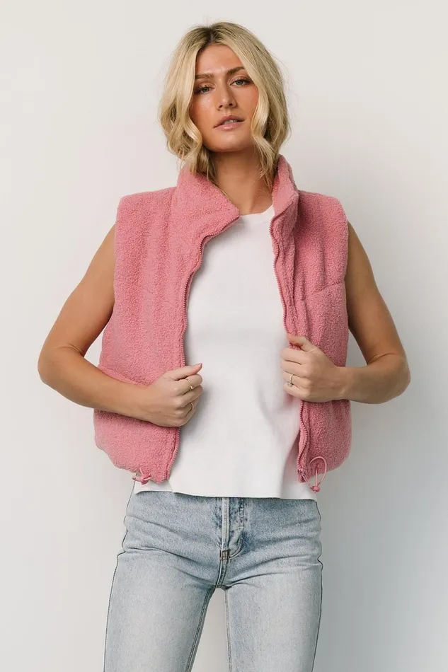 Women Outerwear Baltic Born Glenwood Zip Vest Pink Women Outerwear Baltic Born Glenwood Zip Vest Pink