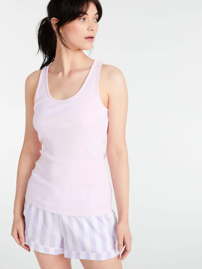 Women PA Classic Tank With Shelf Bra Black Peter Alexander Classic Tops