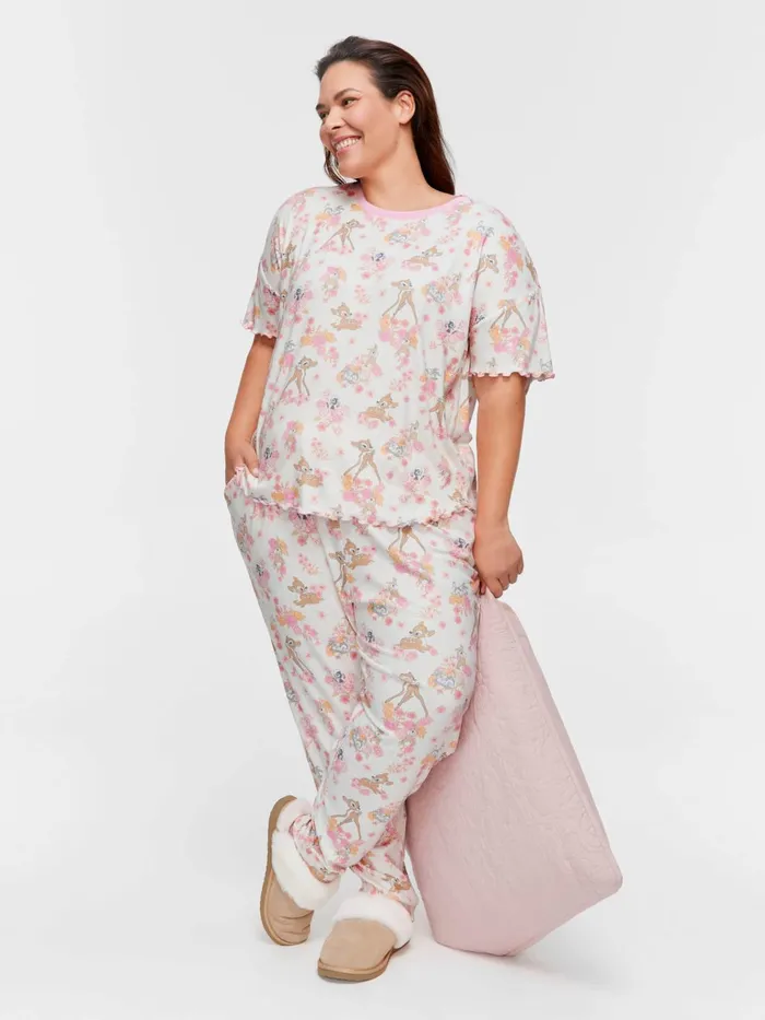 Women PA Plus Bambi Pointelle Oversized Tee Multi Peter Alexander Tops