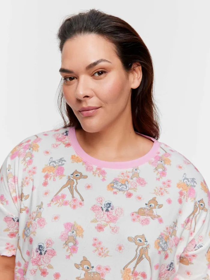 Women PA Plus Bambi Pointelle Oversized Tee Multi Peter Alexander Tops