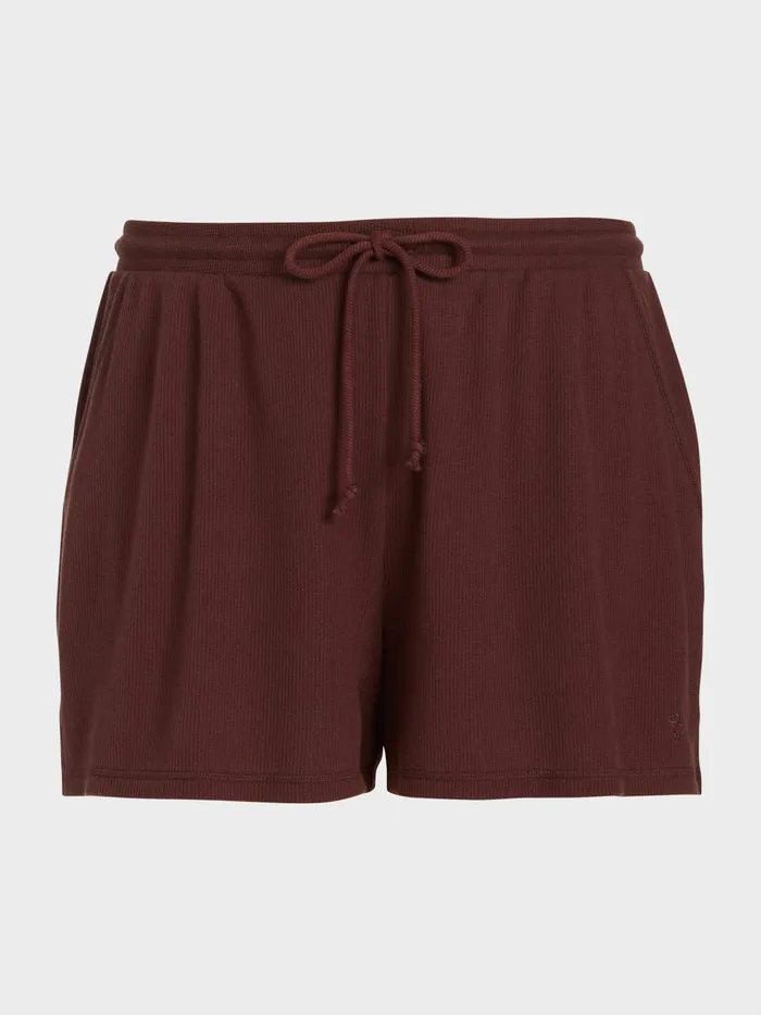 Women PA Plus Choc Soft Waffle Mid Short Brown Peter Alexander Online Only Styles