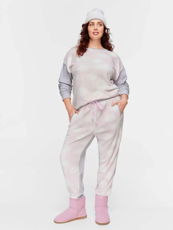Women PA Plus Cloud Cuddle Fleece Track Pj Pant Multi Peter Alexander Online Only Styles Women PA Plus Cloud Cuddle Fleece Track Pj Pant Multi Peter Alexander Online Only Styles