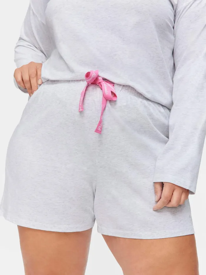 Women PA Plus Grey Marle Long Short Grey Marle Peter Alexander Shorts