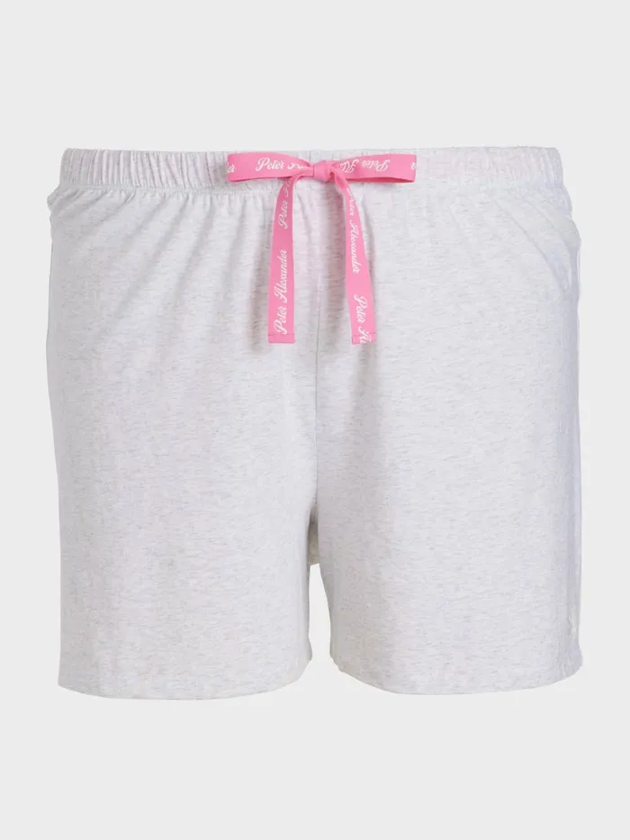 Women PA Plus Grey Marle Long Short Grey Marle Peter Alexander Shorts