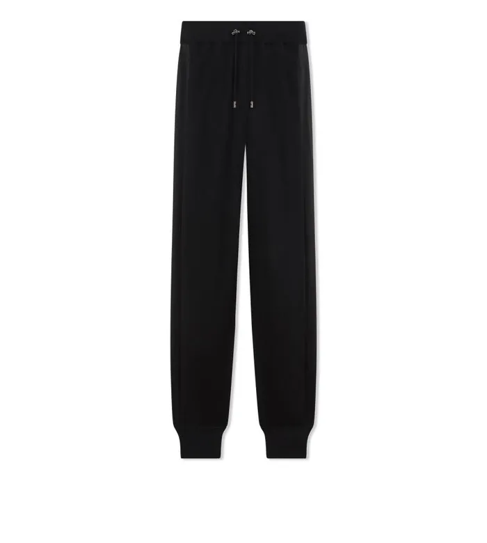 Women Pants and Shorts Tom Ford Fine Cashmere Silk and Silk Joggers Black
