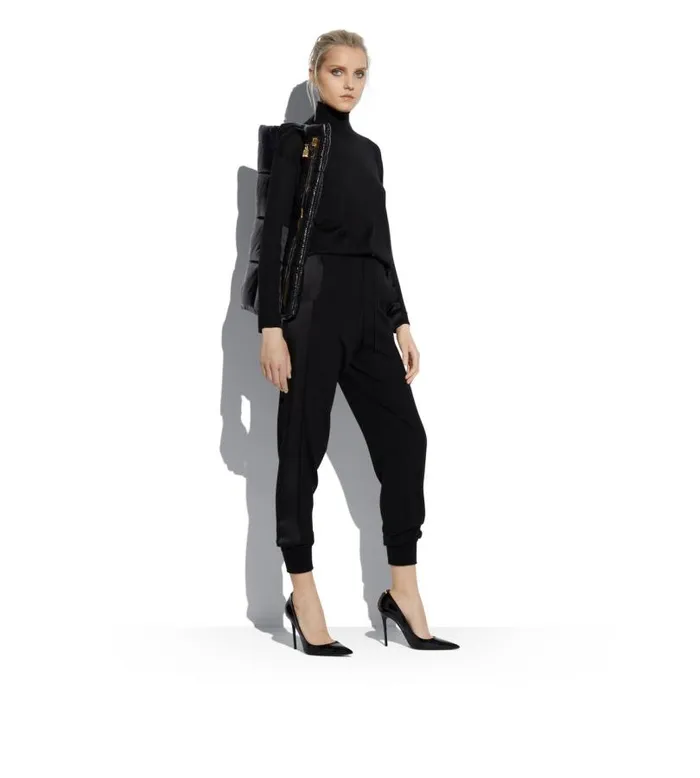 Women Pants and Shorts Tom Ford Fine Cashmere Silk and Silk Joggers Black Women Pants and Shorts Tom Ford Fine Cashmere Silk and Silk Joggers Black
