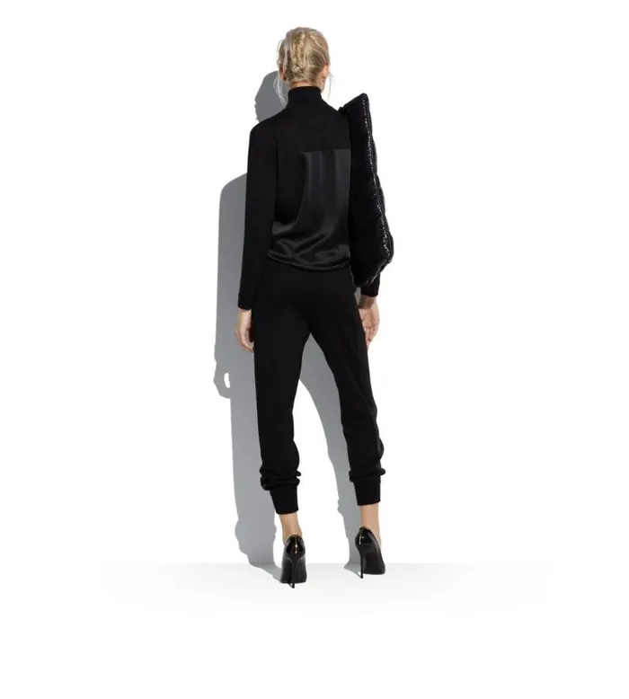 Women Pants and Shorts Tom Ford Fine Cashmere Silk and Silk Joggers Black Women Pants and Shorts Tom Ford Fine Cashmere Silk and Silk Joggers Black