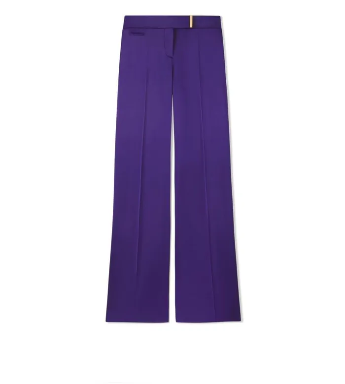 Women Pants and Shorts Tom Ford Fluid DoubleFaced Satin Wide Leg Pants Purple Dalhia Women Pants and Shorts Tom Ford Fluid DoubleFaced Satin Wide Leg Pants Purple Dalhia