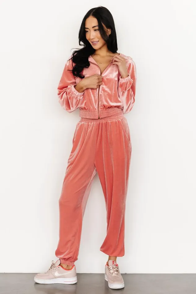 Women Pants Baltic Born Bewitched Velvet Jogger Pants Pink