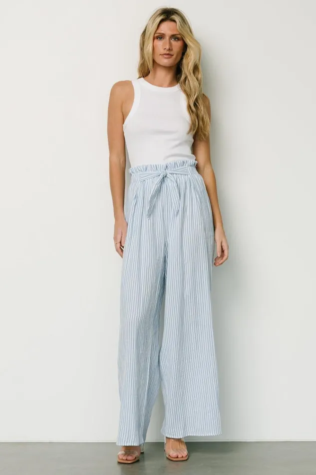Women Pants Baltic Born Delphi Wide Leg Pants Blue Stripe