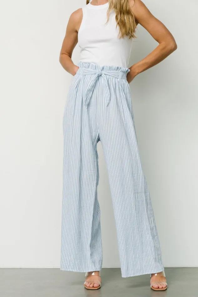 Women Pants Baltic Born Delphi Wide Leg Pants Blue Stripe Women Pants Baltic Born Delphi Wide Leg Pants Blue Stripe