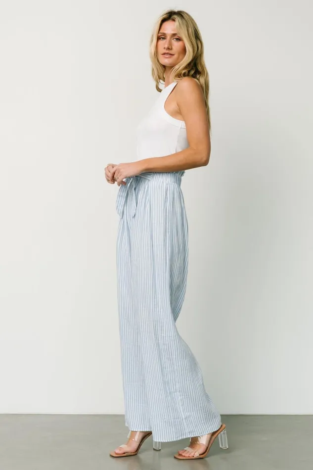 Women Pants Baltic Born Delphi Wide Leg Pants Blue Stripe Women Pants Baltic Born Delphi Wide Leg Pants Blue Stripe