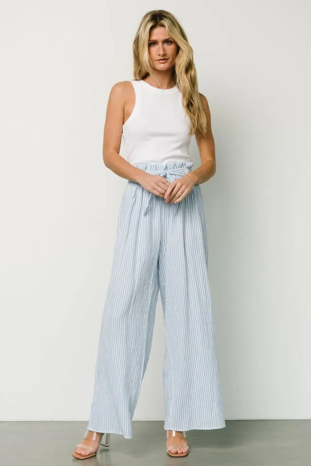 Women Pants Baltic Born Delphi Wide Leg Pants Blue Stripe Women Pants Baltic Born Delphi Wide Leg Pants Blue Stripe