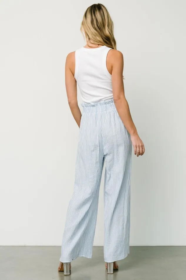 Women Pants Baltic Born Delphi Wide Leg Pants Blue Stripe Women Pants Baltic Born Delphi Wide Leg Pants Blue Stripe