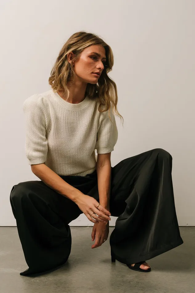 Women Pants Baltic Born Jayla Palazzo Satin Pant Black