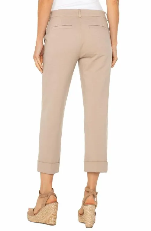 Women Pants Liverpool Los Angeles Kelsey Crop Trouser Biscuit Tan