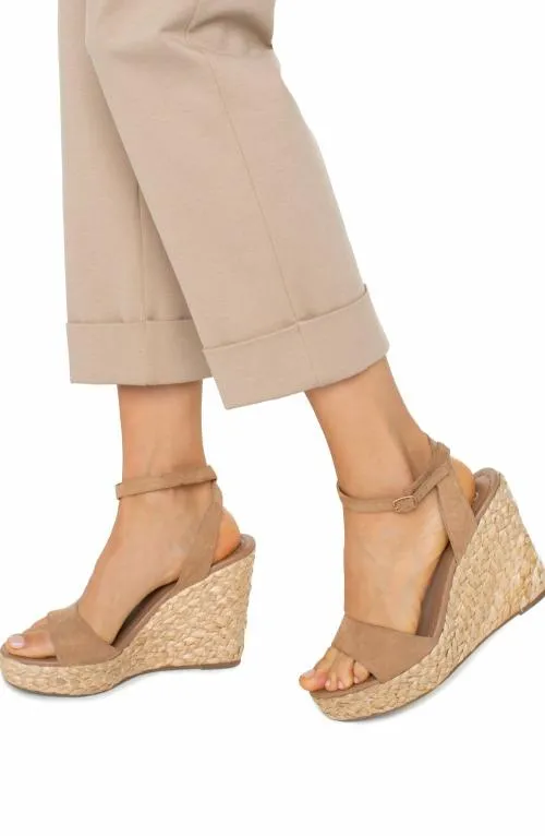 Women Pants Liverpool Los Angeles Kelsey Crop Trouser Biscuit Tan