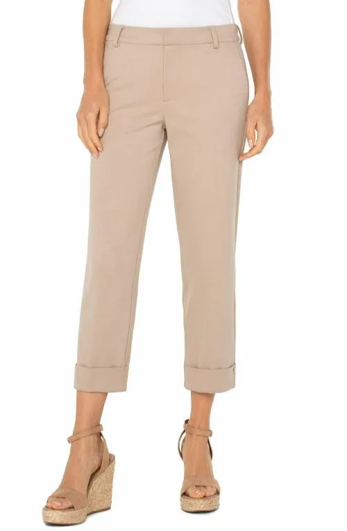 Women Pants Liverpool Los Angeles Kelsey Crop Trouser Biscuit Tan