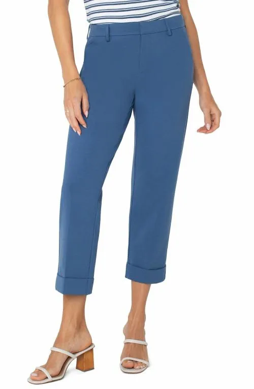 Women Pants Liverpool Los Angeles Kelsey Crop Trouser French Blue
