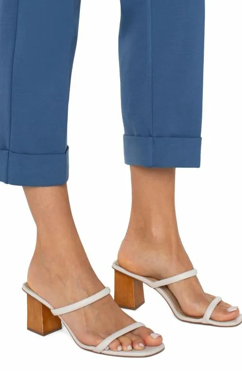 Women Pants Liverpool Los Angeles Kelsey Crop Trouser French Blue