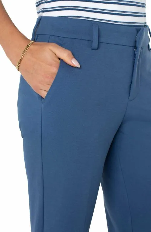 Women Pants Liverpool Los Angeles Kelsey Crop Trouser French Blue