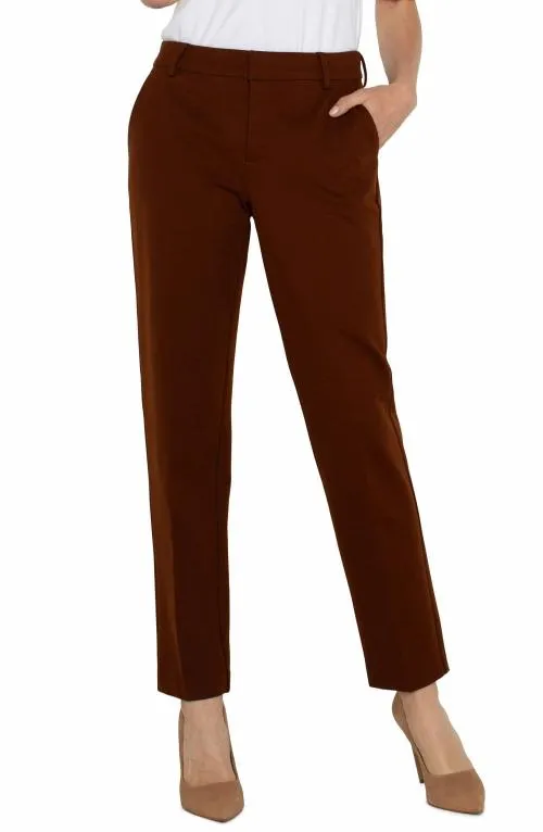 Women Pants Liverpool Los Angeles Kelsey Knit Trouser Super Stretch Rich Mahogany