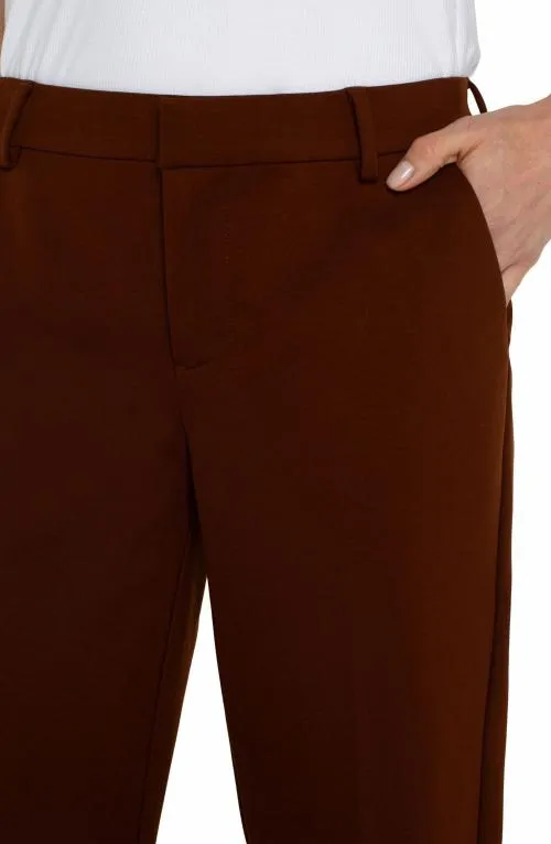 Women Pants Liverpool Los Angeles Kelsey Knit Trouser Super Stretch Rich Mahogany