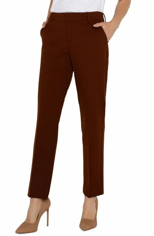 Women Pants Liverpool Los Angeles Kelsey Knit Trouser Super Stretch Rich Mahogany