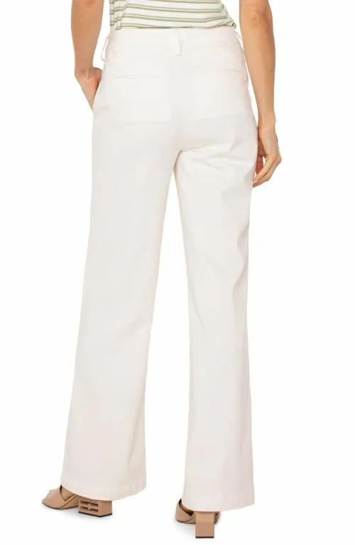 Women Pants Liverpool Los Angeles Kelsey Wide Leg Trouser Bone