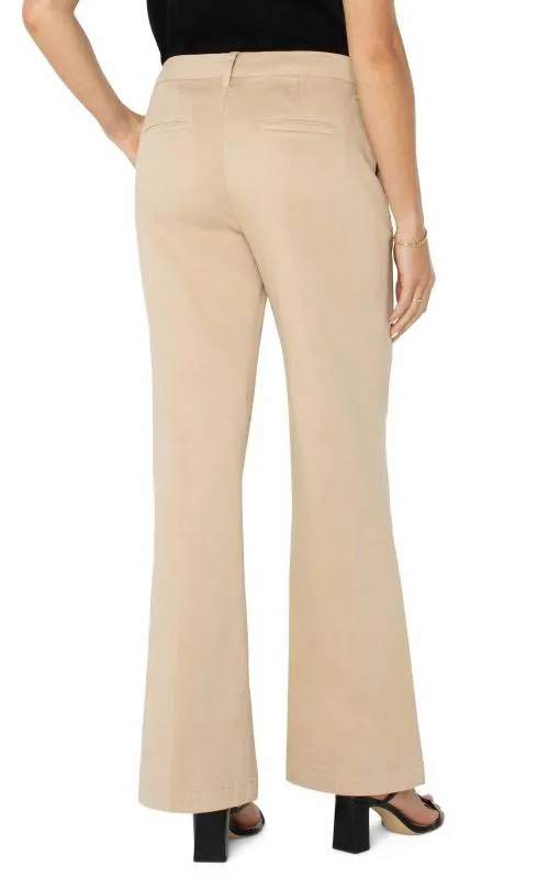 Women Pants Liverpool Los Angeles Kelsey Wide Leg Trouser Cappuccino