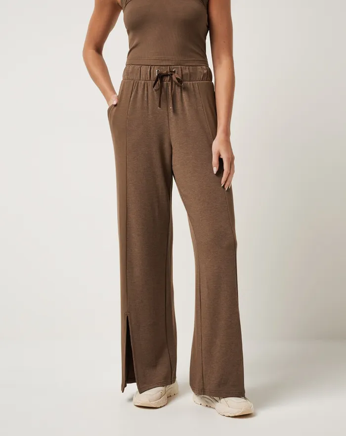 Women Pants TravisMathew HIDDEN LOCAL PANT Heather Cocoa Brown