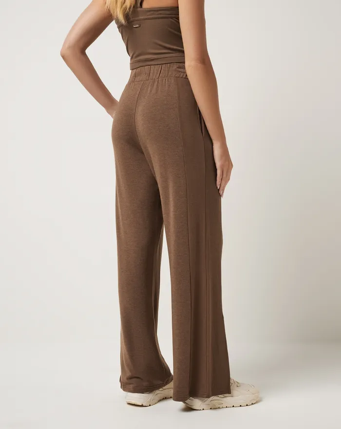 Women Pants TravisMathew HIDDEN LOCAL PANT Heather Cocoa Brown
