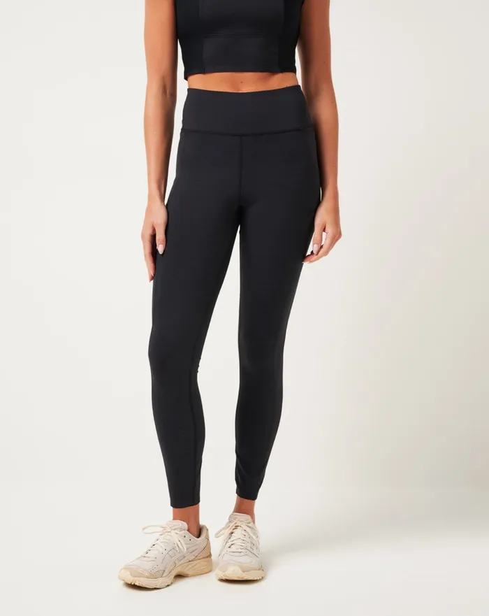 Women Pants TravisMathew MOVEKNIT BONDED LEGGING Heather Black