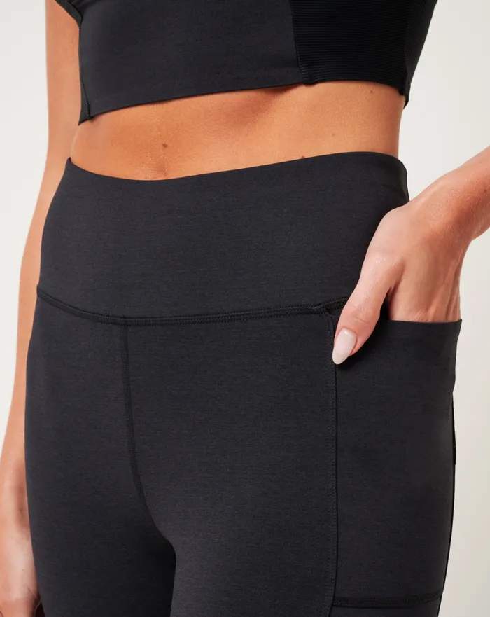 Women Pants TravisMathew MOVEKNIT BONDED LEGGING Heather Black