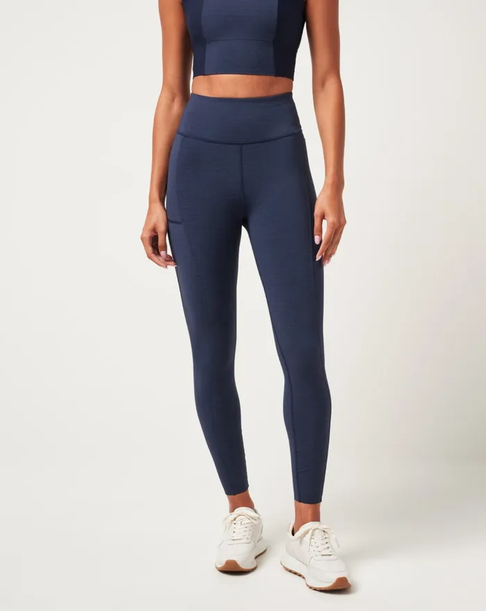 Women Pants TravisMathew MOVEKNIT BONDED LEGGING Heather Navy Blazer