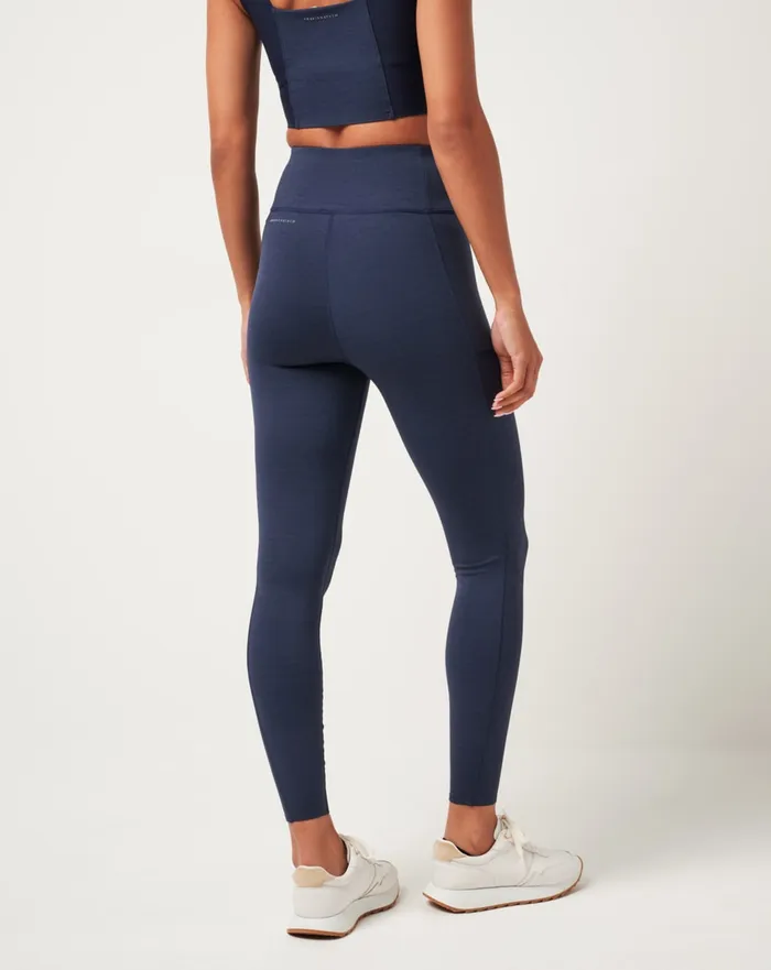 Women Pants TravisMathew MOVEKNIT BONDED LEGGING Heather Navy Blazer